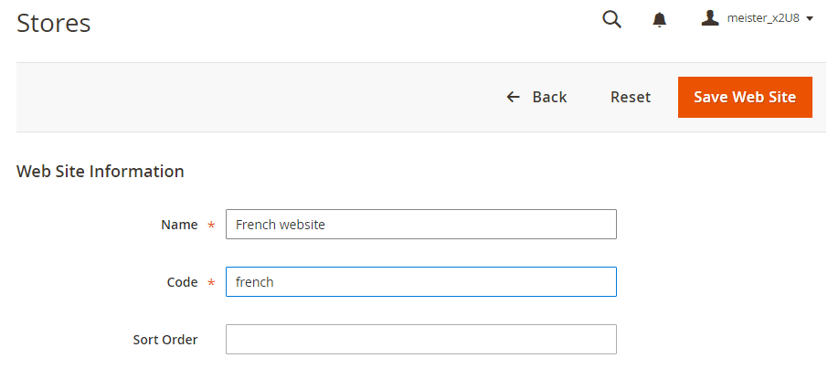 后台设置多个网站,商店和商店视图