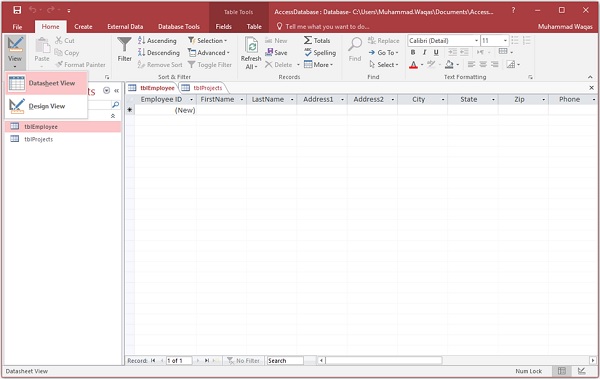 MS Access添加数据
