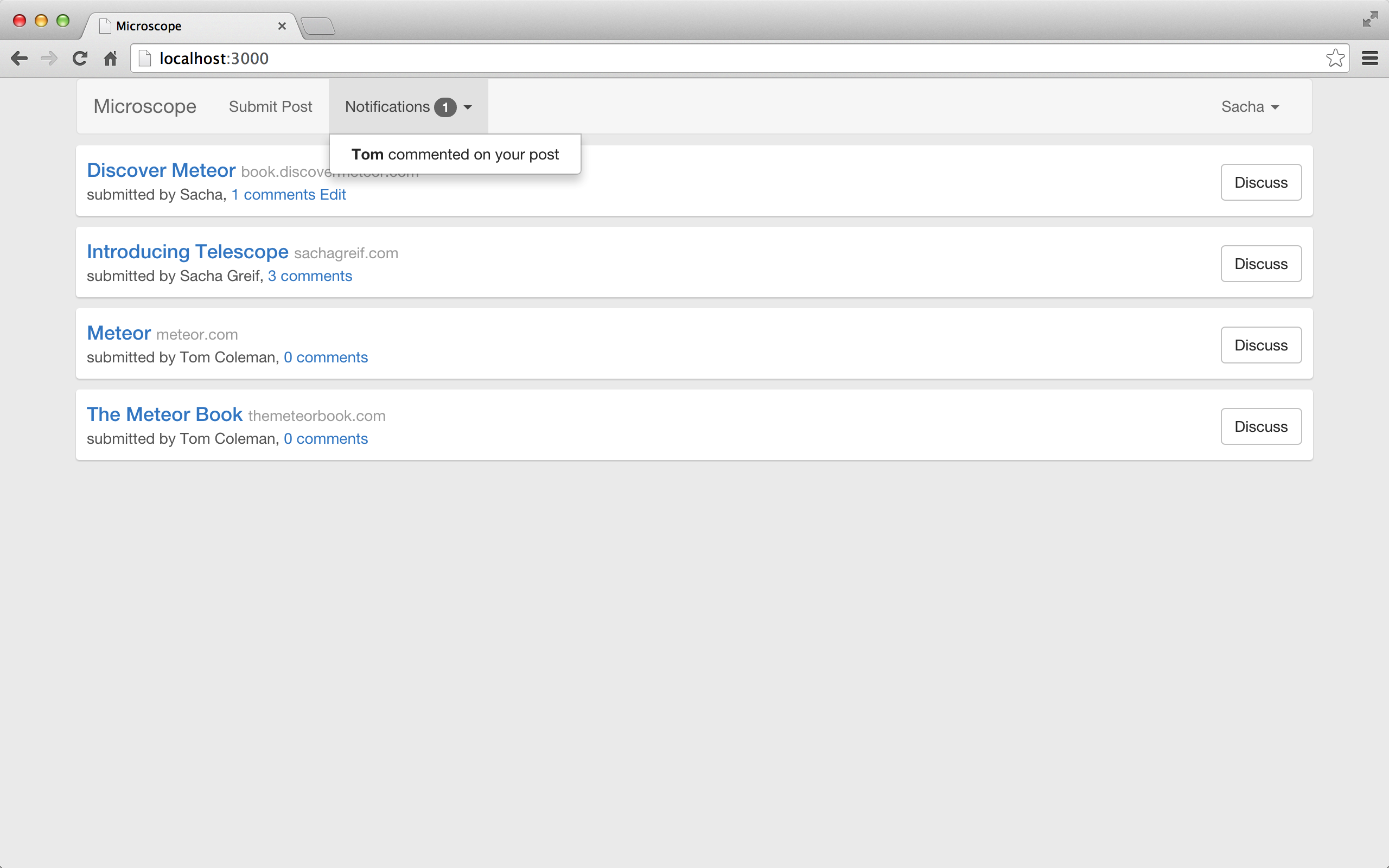 Meteor Notifications