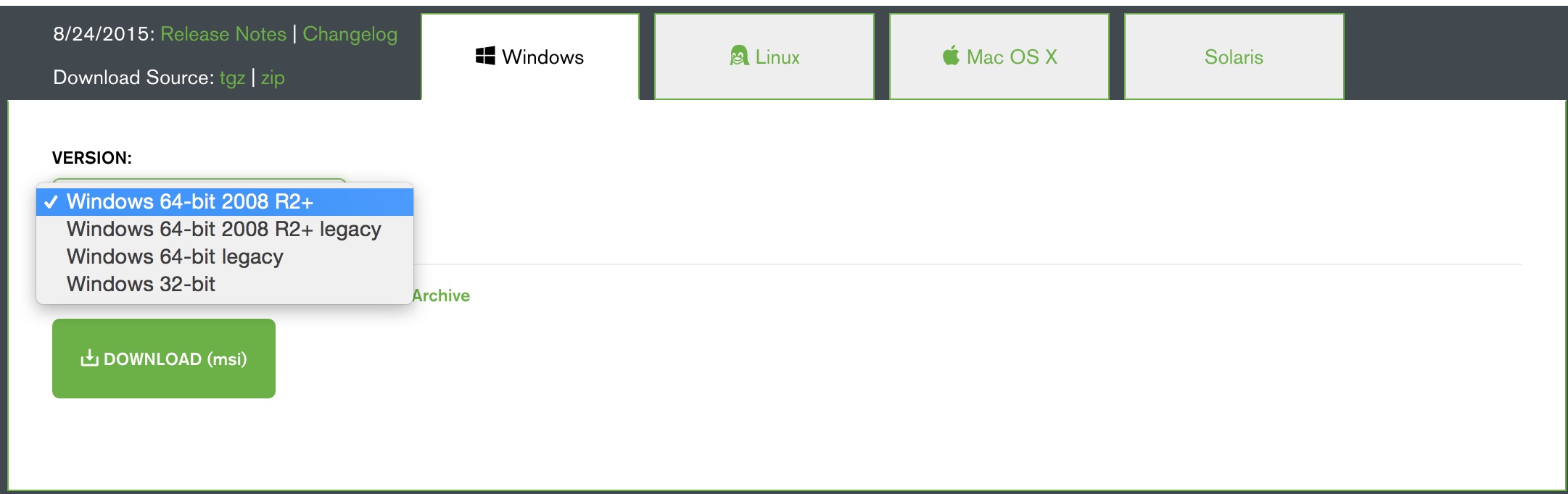 window平台安装 MongoDB