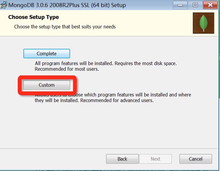 window平台安装 MongoDB
