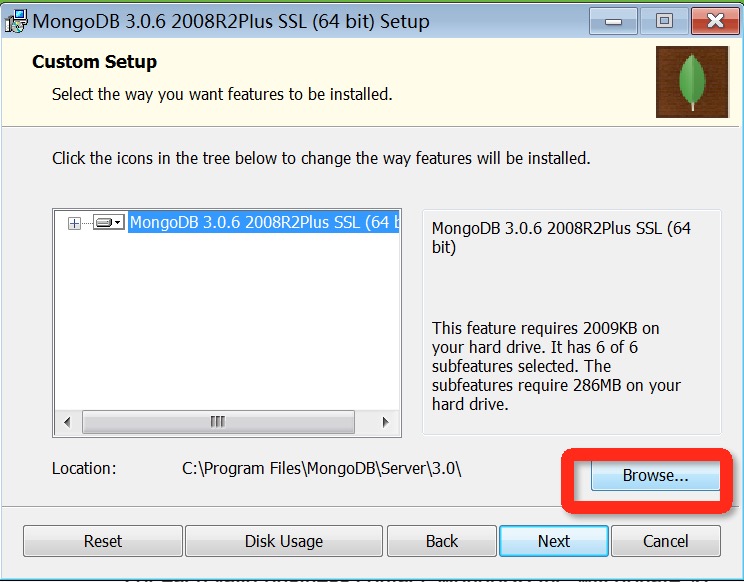 window平台安装 MongoDB