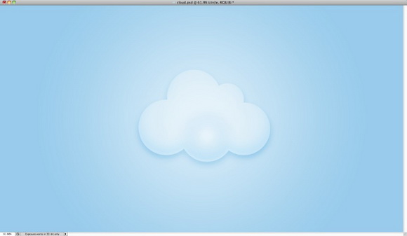 Photoshop打造可爱的透明云彩壁纸