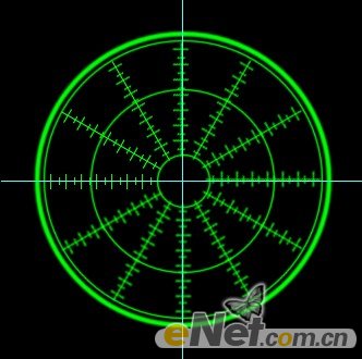 用Photoshop精细打造雷达扫描动画