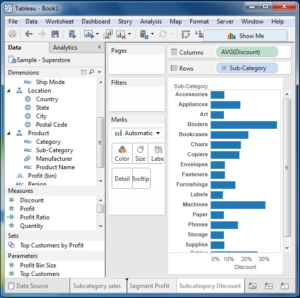 Tableau 重新排序工作表